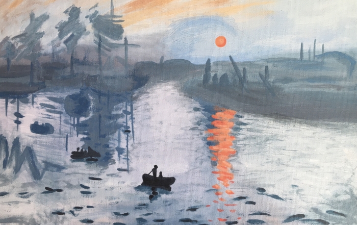 Der Sonnenaufgang von Monet (hangefertigt)
